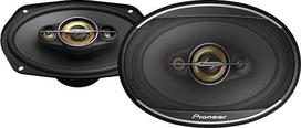 PIONEER TS-A6971F 6 x 9 4 kanalų koaksialinių garsiakalbių rinkinys su 2 garsiakalbiais (600 W maks. 100 W sinusinis), galingas garsas, didelis efektyvumas, 72 mm montavimo gylis, 153 x 222 mm montavimo išpjova, su grotelėmis