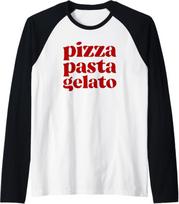 Pizza Pasta Gelato Pizza Pasta Ice Cream Dolce Bella Vita Italia Raglan, juoda, S