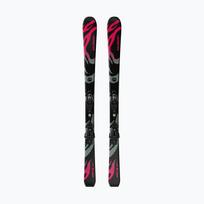 Vaikiškos kalnų slidės + apkaustai Salomon QST Jr Black M + C5 GW black/neon punch
