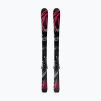 Vaikiškos kalnų slidės + apkaustai Salomon QST Jr Black M + L6 GW black/neon punch