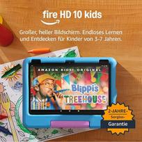 Planšetinis kompiuteris „Amazon Fire HD 10 Kids“ (naujausios kartos) | 3–7 metų vaikams, 10 colių ryškus ekranas, tėvų kontrolės funkcijos, 2 metų garantija be rūpesčių, išleistas 2023 m., 32GB, mėlynos spalvos