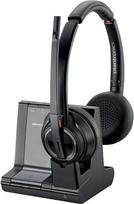 Plantronics Savi W8220-M, MSFT Binaural Head-band Black Savi W8220-M, MSFT, Skambučių centras / biuras, Binaural, Head-band, Black, Rotary, Microsoft