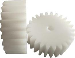 Plastikiniai sliekiniai ratukai, plastikinė cilindrinė pavara, 1.5 modulis, 28 dantys, 2 pakuotės, 45 mm skersmuo, 15 mm storis, 4-15 mm kiaurymė (7 mm kiaurymė)