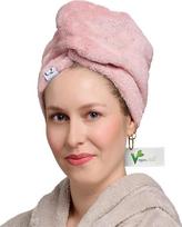 Plaukų turbanas I Turbanas rankšluostis su mygtuku ir gumine kilpa I Rankšluostis turbanas su veganišku šilku ir medvilne I Plaukų rankšluostis - idealiai tinka ilgiems plaukams, garbanoms ir kt. I Galvos rankšluostis su mygtuku | Plaukų rankšluostis