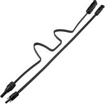 Plokščias saulės kolektoriaus kabelis, 4 mm², 28,5 cm (2 vnt. pakuotė) – nereikia gręžti skylių | Saulės kolektoriaus prailginimo kabelis, IP67, atsparus vandeniui, atsparus temperatūrai nuo -20 °C iki 100 °C, suderinamas su 2,5/4/6 mm² kabeliais