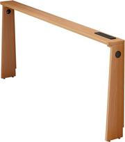 Plonas konsolinis sofos staliukas su kištukiniais lizdais - ilgas už sofos laikymo lentynos Rustic Wood Hallway Furniture for Living Room Brown Finish 150cm