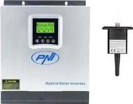 PNI Greenhouse SC1800C PRO saulės energijos keitiklis, 3 kW, 13 A, 3000 VA, 24 V, MPPT 60 A, autonominis, grynosios sinusinės bangos hibridinis