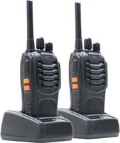 PNI PMR R40 PRO Nešiojamas radijo imtuvas su 2 vnt. 0,5 W ASQ TOT monitoriaus programuojamais 1200 mAh akumuliatoriais įkrovikliais ir ausinėmis VOX funkcija Oranžinė