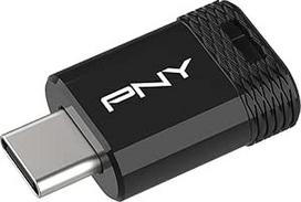 PNY 256GB "Elite-X Fit Type-C" USB 3.2 atmintinė - padidinto našumo iki 200MB/s skaitymo, iki 100MB/s įrašymo, praktiška nešiojamoji duomenų saugykla, itin kompaktiškas dizainas, C tipo jungtis