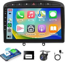 Podofo Android automobilinis radijas Peugeot 308 408 2007-2015, 9 colių jutiklinis ekranas Carplay Android automobilinis WiFi Bluetooth USB FM RDS radijo stotis Peugeot + atbulinės eigos kamera + mikrofonas