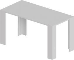 POKAR valgomojo stalas, valgomasis stalas, virtuvės stalas, stalas su 2,5 cm stalviršiu, baltas, 120 x 60 x 75 cm