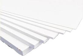Polistireno putų plokštės, PVC putų plokštės, baltos, 5 mm, atskiri gabalai, įvairių dydžių (0,5 x 20 x 30 cm)