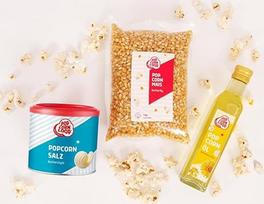 Popcornloop Ingredientų rinkinys Popcorn Puffcorn Butterfly kukurūzai 1 kg, 300 g sviesto aromato druskos, 250 ml sviesto aromato aliejaus popkornams, skirtas popkornams Namų vakarėliams Popkornų rinkinys Popkornams skirtas rinkinys popkornams
