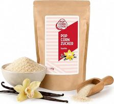 Popkornas „Sugar Vanilla“ 1000 g su „Bourbon Vanilla“ cukrumi, vanilinu, popkorno kukurūzais ir prieskoniais, skirti rafinavimui, maisto gaminimui, kepimui, desertams, javainiams ir jogurtui