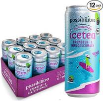 Possibilitea Ekologiška lengva ledinė arbata "Blackberry Mint" (12 x 330 ml) Vaisių arbatos nealkoholinis gėrimas su gervuogių mėtų skoniu, veganiškas