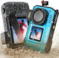 Povandeninis fotoaparatas, 8K, 70 MP, 33 pėdų, „Wi-Fi“, vandeniui atsparus skaitmeninis fotoaparatas | „Selfie“ su dviem ekranais, automatinis fokusavimas, 2500 mAh baterija, 18 kartų skaitmeninis priartinimas – povandeninis fotoaparatas snorkelingui su 3