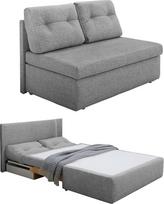 Praktiška funkcinė sofa su svečių lovos funkcija, sofa lova, W 136 x D 85 x H 86 cm, sofa su miego funkcija ir lovos dėže, gulėjimo paviršius 130 x 193 cm, mikropluošto audinio užvalkalas, šviesiai pilka / 15120