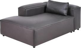 Prekės ženklas Chaise Longue sofai dirbtinės odos juoda dešinė su atlošo pagalvėle
