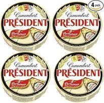 PRESIDENT Kamambero sūris 8 porcijoms, kreminio minkštumo, 250 g, 4 vnt. pakuotė