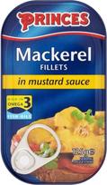 Princes skumbrės filė garstyčių padaže (125g) - 2 vnt.
