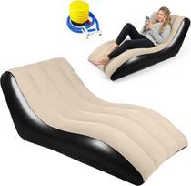 Pripučiama sofa, pripučiama kėdė, vandeniui atspari oro sofa, pripučiama kėdė, sofa ir kušetė su puošniu paviršiumi svetainei, kušetė, pripučiama lauko stovyklavietė