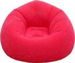 Pripučiamas pupų maišas - 103 x 60 cm pripučiama sofa, pripučiama lauko kėdė, svetainės kėdė, miegamojo pupų maišas, itin minkštas pupų maišas, poilsio kėdė, relaksacinis krėslas (raudona)