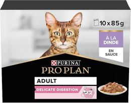 PRO PLAN Delicate Digestion Turkey Adult Wet Cat Food 10 x 85g