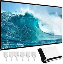 Projekcinis ekranas, 60-100 colių 16:9 HD projektoriaus ekranas, 3D filmas, nešiojamos ekrano užuolaidos, dvipusis plaunamas lauko projektoriaus ekranas namų kinui, (100 colių)