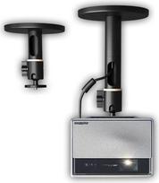 Projektoriaus tvirtinimas prie lubų ir sienos – universalus laikiklis, apkrova 10 kg, reguliuojamas 15–45 cm, 1/4" sriegis, aliuminis Al6063, pasukimas 360°, paslėptas kabelis