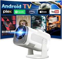Projektorius palaiko 4K ir 1080p raišką, nešiojamas projektorius su „Wi-Fi 6“ ir „Bluetooth 5.2“, kompaktiškas projektorius su „Keystone“ funkcija, skirtas naudoti automobilyje, pasukamas 270°, suderinamas su HDMI, TV Stick ir „Memory Stick“, baltos spalv