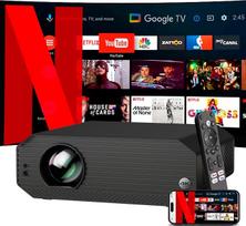 Projektorius, 1800 ANSI liumenų, skirtas namų kinui ir pristatymams, automatinis fokusavimas, „Keystone 4D“, skaitmeninis priartinimas, HDMI, USB-C, 3,5 mm lizdas, 10 W garsiakalbis (su „Google TV“ licencija)