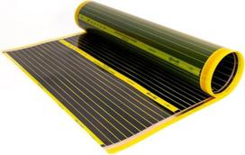 PTC infraraudonųjų spindulių šildymo plėvelė, elektrinis grindų šildymas, 100 cm, rinkinys, 190 W/m², su termostatu ir be termostato (be termostato, 5 lm = 5 m²)