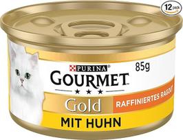 PURINA GOURMET Gold Refined Ragout Wet Cat Food, įvairių rūšių, 12 pakuočių (12 x 85 g)