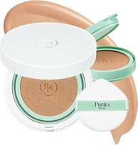 PURITO Seoul „Wonder Releaf Centella“ BB Cushion 21, šviesiai smėlio spalvos, regeneruojantis BB kremas kompaktiškame įpakavime, 15 g