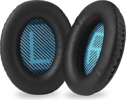 QC35 QC35ii minkštos baltyminės odos ausinių pagalvėlės, VIIMAKE pakaitinės ausinių pagalvėlės "Bose QuietComfort QC35 QC35II" ausinėms, didelio tankio putos, patvarios (QC35/QC35II juoda)