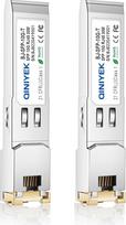 QINIYEK 2 pakuotės 10G SFP+ į RJ-45 modulį, 10Gbase-T SFP+ varinis Gbic tranzistorius, suderinamas su "Cisco", "Meraki", "Ubiquiti", "D/TP Link", "Supermicro", "Netgear", "Broadcom", "Plug and Play", "Hot-Pluggable", 30 m