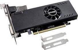 QTHREE "Radeon RX 550" žemo profilio vaizdo plokštė, 4GB GDDR5 128 bitų, DVI-D, HDMI, VGA, "PCI Express x8", stacionari žaidimų vaizdo plokštė kompiuteriui, "DirectX 12", kompiuterio GPU