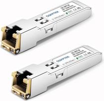 QSFPTEK, 2 vnt. 1000BASE-T gigabito varinių laidų SFP siųstuvas-imtuvas, veikimo atstumas iki 100 m, SFP į RJ45 „Mini Gbic“ 1G-T modulis, skirtas „Cisco“ GLC-T/GE-T, „Ubiquiti UF-RJ45-1G“, „D-Link“, „Supermicro“ ir kitiems komutatoriams