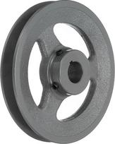 QUARKZMAN BK62-7/8 V-formos diržo skriemulys, 7/8" skylė, vienguba griovė, ketaus | 5,95" išorinis skersmuo, vientisas skriemulys, pagal užsakymą išgręžtas skriemulys, diržo profilis, skirtas 3L arba B tipo diržams