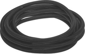 QUARKZMAN Dviejų dalių kabelio kanalo vamzdis, 1" (23 mm) vidinis skersmuo, 50 pėdų (15 m) ilgio, atsparus karščiui ir šalčiui nuo -40 °F iki 257 °F, lankstus plastikinis vamzdis, skirtas kabeliams apsaugoti, juodos spalvos