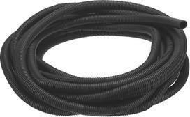 QUARKZMAN Dviejų dalių kabelio kanalo vamzdis, 3/4" (20 mm) vidinis skersmuo, 50 pėdų (15 m) ilgio. Kabelio kanalo vamzdis, atsparus karščiui ir šalčiui nuo -40 °F iki 257 °F. Lankstus plastikinis vamzdis, skirtas elektros kabelių apsaugai. Juodos spalvos