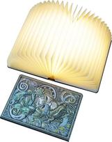 QXMGCBOK Dekoratyvinė LED knygų lempa su reljefiniu dizainu – namų dekoracija, įkraunama per USB, elegantiška knygų dekoracija ir dovana knygų mėgėjams (spalvota) | Dovanos knygų mėgėjams, nuotaikos apšvietimas, naktinis skaitymo šviestuvas, elegantiška k