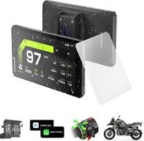 R7M 7 colių belaidis „CarPlay“ ir „Android Auto“ įrenginys, skirtas „BMW“ motociklams, su apsaugine plėvele iš šarvuoto stiklo – integruotas „Wonder Wheel“ ir „Actioncam“ valdymas | Duomenys realiuoju laiku (TPMS/RPM), OTA, 1200 nitų, IP69K, GPS