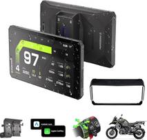 R7M 7 colių belaidis „CarPlay“ ir „Android Auto“ BMW motociklams su saulės skydeliu – integruotas „Wonder Wheel“ ir „Actioncam“ valdymas | Duomenys realiuoju laiku (TPMS/RPM), OTA, 1200 nitų, IP69K, GPS