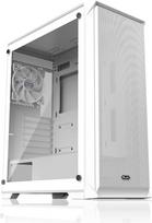 RAIJINTEK „Arcadia 41 White“ – vidutinio dydžio kompiuterio korpusas, modernus dizainas su grūdintu stiklu, iš anksto įmontuotas 120 mm galinis ventiliatorius, didelis oro srautas, užtikrinantis tylų ir švarų žaidimų kompiuterio veikimą, suderinamas su AT