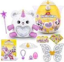 Rainbocorns Fairycorn Princess Series 6 Bear - Collectable Plush - Magical Fairy Princess Surprised Cuddly Plush Stuffed Animal Sticker (Bear)