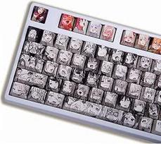 Raktų dangteliai Japonijos Anime Keycap rinkinys PBT dažų sublimavimo Custom Keycaps OEM profilio klavišų dangteliai ANSI išdėstymo Cherry MX jungiklio mechaninei klaviatūrai