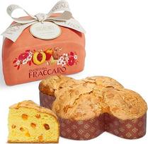 Rankų darbo pyragas "Colomba" su cukruotais persikais ir migdolais, 750 g - Pasticceria Fraccaro 1932, velykinis pyragas su saldžiais cukruotais persikais, tešla su rūgpieniu, pakavimo linija