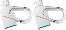 RAOYI USB-C atmintinė, 128GB, „Mini USB 3.0“ ir „Type-C“ 2-in-1 OTG atmintinė, dvejopo jungimo USB-C atmintinė, metalinė, atspari vandeniui, skirta „iPhone 15“, išmaniesiems telefonams, „Android“, „Windows“ ir „Mac OS“, sidabrinė (2 vnt. rinkinys)