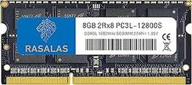 Rasalas DDR3L 8GB DDR3 1600MHz PC3L-12800 1x8GB DDR3 Non ECC Unbuffered 1.35V CL11 2Rx8 Dual Rank SODIMM nešiojamųjų kompiuterių atmintis RAM